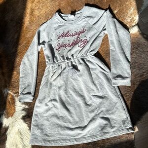 Always sparkling sweatshirt material dress! Youth S